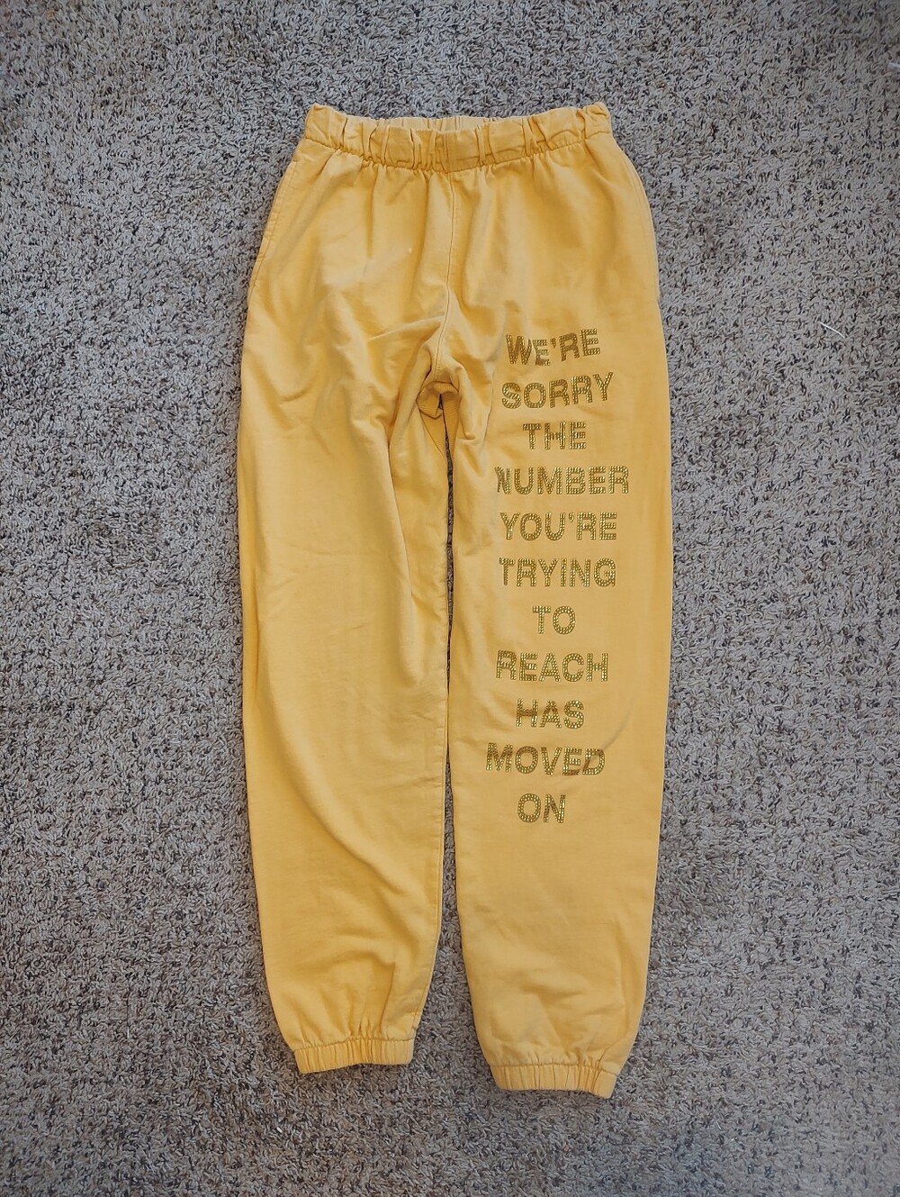 RARE Discontinued Boys Lie Blaze 1-800 Remix Rhinestone Sweatpants Small